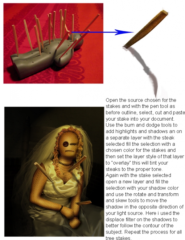 Creation of Voodoo Bride: Step 9